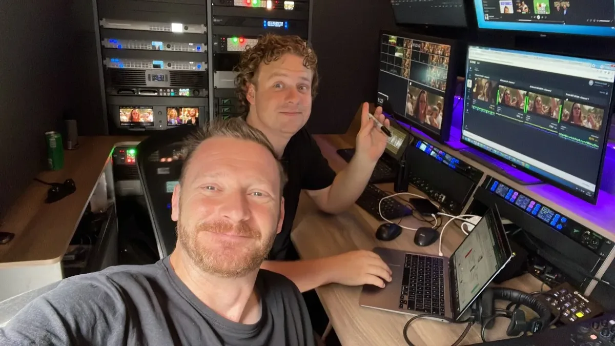 Jack Orange in the broadcast control room
